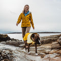 Ruffwear, Sun Shower Dog Raincoat, All-Weather Jacket, Waterproof, Windproof & Lightweight, Mineral Yellow, Medium