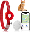 Cat Tracker, Pet Tracker for Cats, Cat Trackers Collar with Safety Elastic Buckle, Works with Any Collar,Compatible with