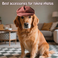 SEIS 3 Pcs Dog Berets Fashion Pet Hat French Artist Cat Cap Baseball Cap for Party Birthday Wedding Photo