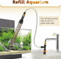 hygger Bucket-Free Aquarium Water Change Kit Metal Faucet Connector Fish Tank Vacuum Siphon Gravel Cleaner with Long Hos