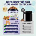 Cat Allergy Relief Chews with Omega 3 & Multivitamins, 500 Crunchy Chews