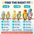 9 Pcs Reusable Bird Diaper Flight Suit with Leash Diaper Pads (S)