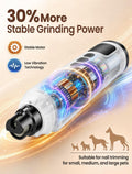 Dog Nail Grinder, Quiet 6-Speed Electric Pet Nail Trimmer with Upgraded Motor, 2 LED Lights, LCD Display, Type-C Chargin
