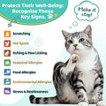 Natural Allergy Relief for Cats, Cat Itchy Skin Allergy Relief - Omega 3 & Probiotic for Allergies Cats, Cat Itch Relief - Skin & Coat Health, Immune Support, Seasonal Allergies - Chicken Flavor