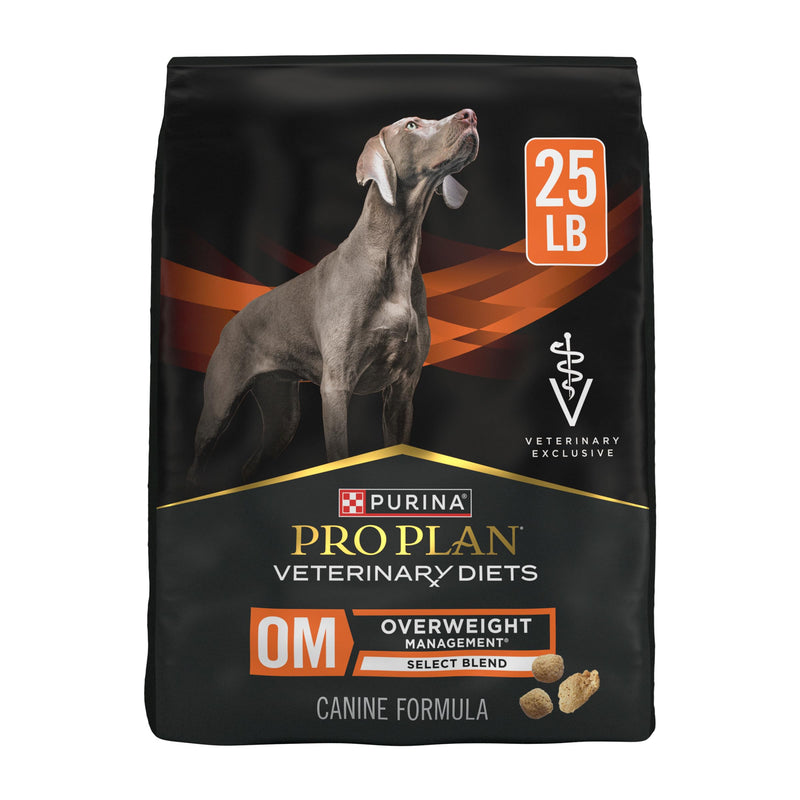 Pro Plan Veterinary Diets Purina OM Select Blend Overweight Management with Chicken Canine Formula Dry Dog Food - 25 lb. Bag