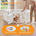 NEWBULIG Dog Playpen 6-Panel, 24IN Puppy Playpen, Stable Dog Play Pen Indoors/Outdoor with Secure Locking Door, Plastic 