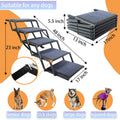 Dog Ramp for Car Truck and SUV Dog Stairs for Large Dogs Folding Pet Stairs with Non-Slip Rug Surface Supports Up to 250 lbs (5 Steps)