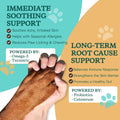 NATURE TARGET Dog Allergy Relief Freeze Dried Chews, with Probiotics, Colostrum for Immune Health, Anti Itch & Seasonal Allergies & Scratching, Omega 3 for Skin & Coat Health, Pawlicking, Hot Spots