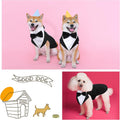 Weewooday Dog Tuxedo and Bandana Set Dogs Formal Tuxedo Pet Wedding Party Suit Wedding Bow Tie Shirt for Birthday Costumes(Cute Style,Medium)