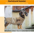 Lelepet Dachshund Sweater, Turtleneck Dog Sweaters for Small Dogs, Warm Pullover Knitted Pet Coat, Cold Weather Dachshund Clothes, Fall/Winter Cozy Outfit (XS-XL)