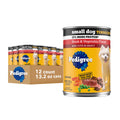Pedigree Small Dog Tender Bites in Gravy Wet Dog Food Cans, Steak & Vegetable Flavor, 13.2 oz. Cans, 12 Count
