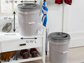 Mighty Tuff 5 Gallon / 21 Pound Pet Food Storage Container, Pack of 2 with Metal Handle and Airtight Lid to Lock in Fres
