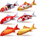 Barydat 6 Pcs 12 Inch Fish-Shaped Soft Cat Cushions Pillow Realistic Pet Carp Play Pillow for Cats Birthday Gift(Classic Style)