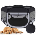 Dog Cat Playpen,Portable Pet Puppy Playpen,Rabbit Puppy Dog Play Pen for Indoors,Dogs Tent for Indoor Cats,Kitten Playpen,Collapsible Small Cats Crate Cage for Small Dogs with Carrying Case(Grey, L)
