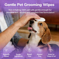 Dog Eye Wipes, 120 Count Cat Eyes Cleaning Wipes Gentle Pet Tear Stain Remover, Hypoallergenic Puppy Dogs Eye Wash Cleaner for Debris Discharge Mucus, Vet Recommended Aloe Chamomile Pets Wipe Pads