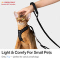 BuddyArmor Hands Free Cat Leash Lightweight 4.1-7.2FT Adjustable Durable Rope Leash with Padded Handle, Versatile Crossbody Waist Lead for Cats Puppy ≤26lbs Outdoor Walking (Olive, S)