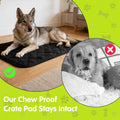 Chew Proof Dog Crate Pad, Indestructible Dog Bed with Military-Grade Tear Resistant Fabric, Waterproof Reversible Kennel
