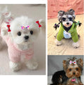 JUCCPUL Dog Hair Bows Cute Puppy Dog Bowknot Hair Ties Bulk with Rubber Bands Hair Accessories Bow Pet Grooming Products 40PCS