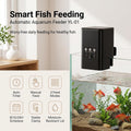 Automatic Fish Feeder for Rimless Aquarium, 170ml USB Rechargeable Vacation Fish Feeder with 3 Feeding Timers, Adjustabl