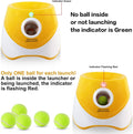 MEKAPLE Automatic Dog Ball Launcher, Dog Ball Thrower with 15 Mini Tennis Balls Sizing 2 Inch and Mesh Bag, Interactive 