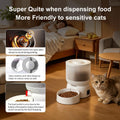 Automatic Cat Feeder, 2.5L Rechargeable Cordless Pet Feeder with 270-Day Battery Life, Bluetooth Smart App Control, Slow
