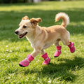 Andiker 4 PCS Dog Shoes, Breathable Mesh Dog Boots with Reflective Adjustable Hook and Loop, Non-Slip Sole Dog Paw Prote
