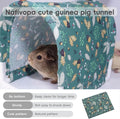 Guinea Pig Hideout Tunnel, Washable Large Fleece Guinea Pigs Toys for Small Animal Habitat, Sturdy Anti-Chew Guinea Pig’