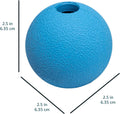Amazon Basics Interactive Bouncy Durable Rubber Dog Toy Balls, 2.5 inch, Multi-Color Blue/Orange, Pack of 10