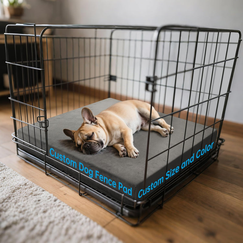 Ylymence Custom Dog Crate Pad - Snug-Fit for All Crates, Ultra Comfort Strong Support Dog Crate Bed with Non-Slip, Scratch-Proof & Pet-Safe Washable Cover
