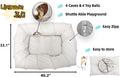 XxingSheep 4 Ways Shuttled XL Cat Tunnel Bed for Indoor Cats Peekaboo Cat Cave Donut with Cool Mat