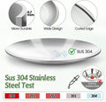 WROSWT 304 Stainless Steel Cat Bowls, 6.7 Inch Extra Wide Shallow Cat Plates for Whisker Fatigue Relief, Metal Kitten Fe