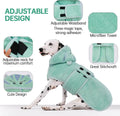 Dog Bathrobe Dog Drying Coat, Microfibre Material Fast Drying Super Absorbent Dog Bath Towel, Magic Sticker & Belly Strap, Dog Robes for After Bath Dog Bath Robe for Puppy Small Medium Large Dog Cat