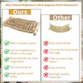 Bird Cage Accessories Seagrass Mat Climbing Ladder with Perch 13x7