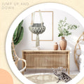 Juexica 3 Pcs Macrame Cat Hammock, Including Hanging Kitten Bed Scratcher Scratch Pad Swing Bed for Small Cat Small Dog(