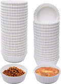 200 Pcs Bulk Disposable Cat Bowls Liner, Cat Food Bowls Liners, Small Paper Liners for Small Dogs Cats Dish Bowl