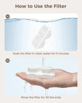 Neareal Official 6-Pack Replacement Filters for 108oz/3.2L Pet Fountain