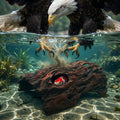 Driftwood Koi Sanctuary, Outdoor Pond Fish Refuge with Weighted Base, Natural Looking Hiding Shelter to Protect Goldfish