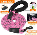LOBEVE No Pull Dog Harness, Collar & Leash Set | Includes Dog Seat Belt, Collapsible Bowls & Poop Bag Dispenser. Ideal for Training, Walking, Hiking. Fits Small to Large Dogs(Pink-M)