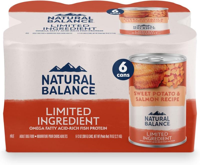 Natural Balance Limited Ingredient, Sweet Potato & Salmon, 13 oz, 6 Pack