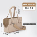 Pet Dog Casual Crossbody Bag, Hands-Free One Shoulder Soft Edged Pet Bag, Fully Open Sunroof Cover with Mesh Window and Large Front Pocket, Pet Carrier Purse for Small Dog Cat（Can Hold 10 Pounds）