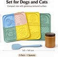 3 Pack Dog Lick Mat, Silicone Slow Feeder with Strong Suction Cups