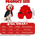 GOYOSWA Dog Halloween Costumes, Dog Vampire Devil Cloak Cape Costume Halloween Costumes for Small Medium Large Dogs Pets