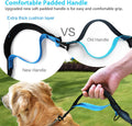 Uppetly Hands Free Dog Running Leash with Zipper Pouch, Dual Handle, Elastic Bungees Retractable Rope for Medium and Large Dogs, Waist Bag Pack Carry Phones for Walking Hiking Biking (Large, 25-120lb)