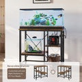 Bestier 20-29-37 Gallon Fish Tank Stand with Power Outlet, Rustic Brown