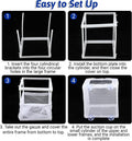 2 Pack Fish Incubator Mesh Box Aquarium, 6.3" x 5.51" x 5.91" Breeder Box for Fish Tank White Nylon Mesh Fishes Breeder 