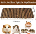 kathson Wooden Hamster Bridge,Guinea Pig Wood Ladder Bendable Tunnel Hideout Hut Small Animal Climbing Toys for Ferret H