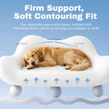 ZOMISIA 45D Orthopedic Memory Foam Dog Bed Sofa - One-Piece Molded Foam Pet Couch with Non-Slip Bottom, Suitable for Sma