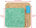 VI-FA Dog & Cat Lick Mat, Slow Feeder Pad with Suction Cups, Anxiety Relief for Bath Grooming Training (2 Pack, Yellow+G