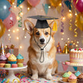 Black Pet Graduation Hats, Animal Graduation Caps with Yellow Tassel, Adjustable Dog and Cats Bachelor Hats for Photo Props Graduations Holiday Party Costume Accessories