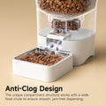 PAPIFEED Automatic Cat Feeder with App, 2.4G WiFi Cat Food Dispenser, 6L Timed Cat Feeder for Dry Food, 10 Meals/Day, 12 Portions/Meal, Dual Power Supply Smart Pet Feeder for Dog, White